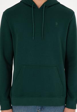 Erkek Koyu Yeşil Basic Sweatshirt - 50295167077