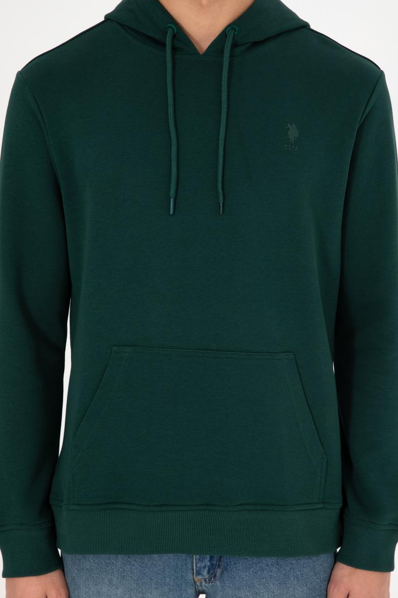 Erkek Koyu Yeşil Basic Sweatshirt - 50295167077