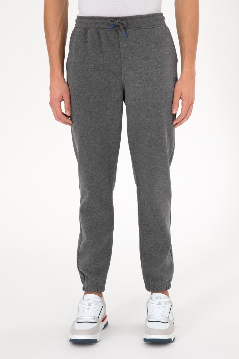 Erkek Koyu Antrasit Melanj Şardonlu Eşofman Altı - 50295146047