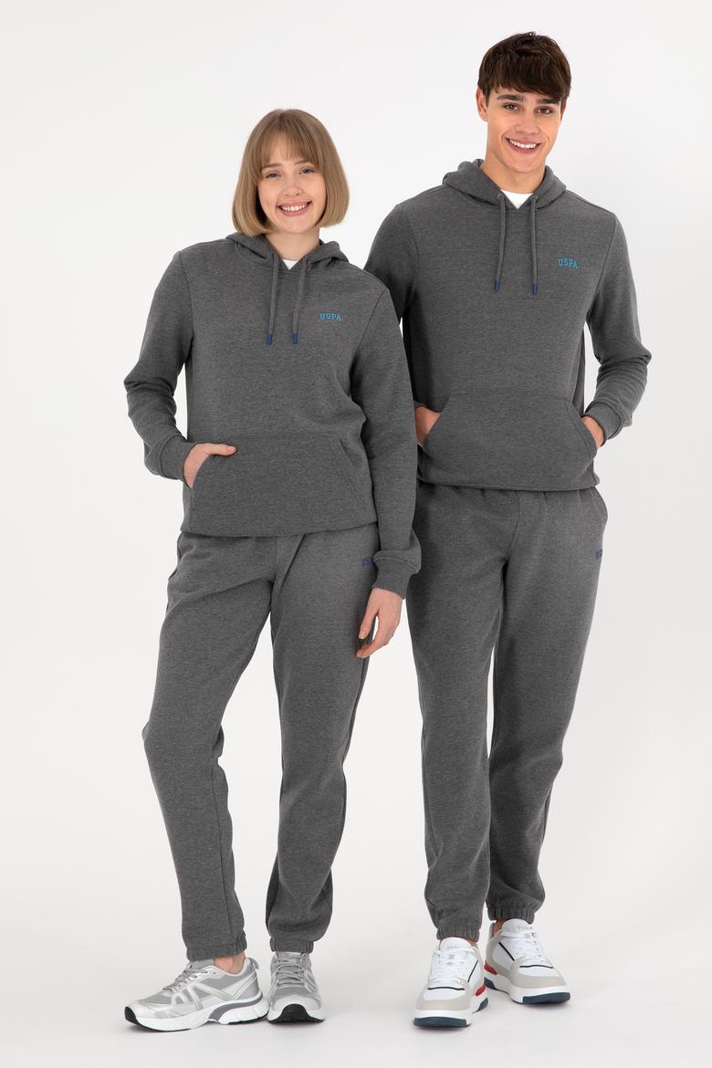 Erkek Koyu Antrasit Melanj Şardonlu Eşofman Altı - 50295146047