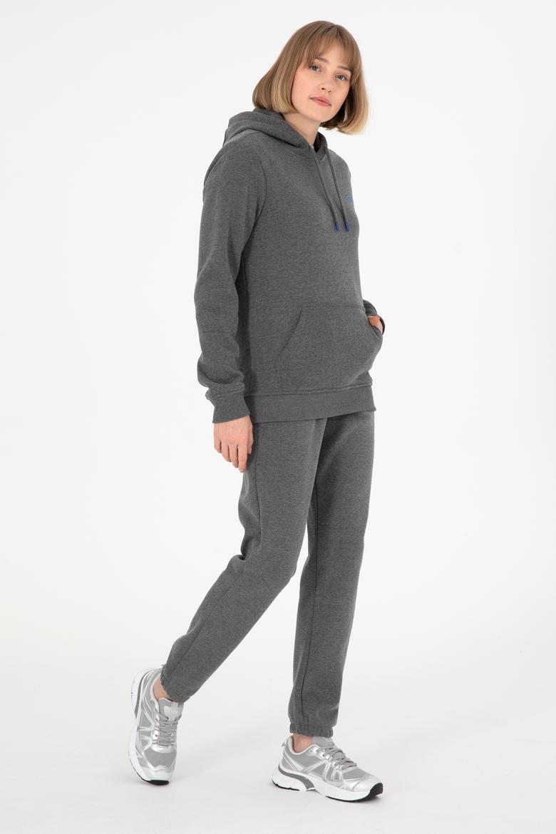 Erkek Koyu Antrasit Melanj Şardonlu Eşofman Altı - 50295146047