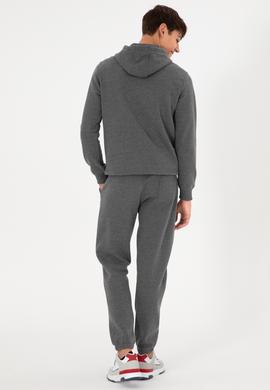 Erkek Koyu Antrasit Melanj Şardonlu Eşofman Altı - 50295146047