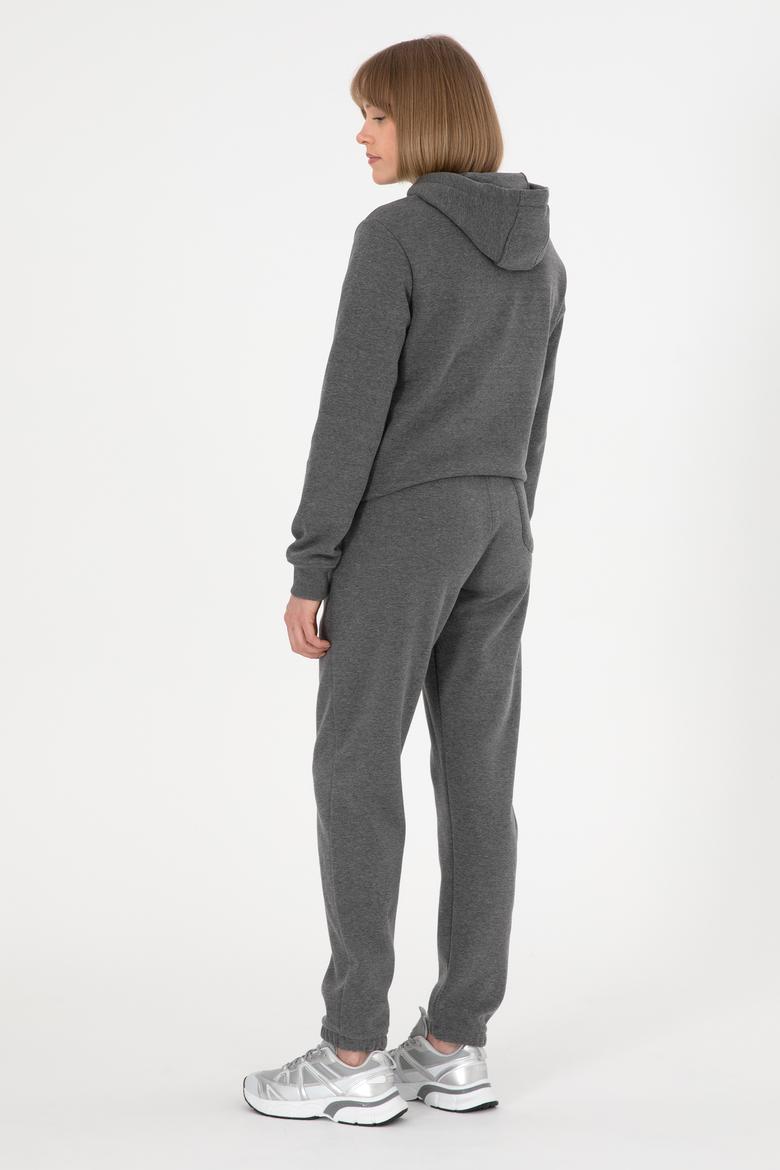 Erkek Koyu Antrasit Melanj Şardonlu Eşofman Altı - 50295146047