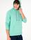 Erkek Kapüşonlu Mint Basic Şardonlu Sweatshirt