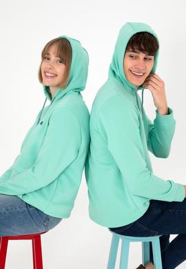 Erkek Kapüşonlu Mint Basic Şardonlu Sweatshirt - 50295176163