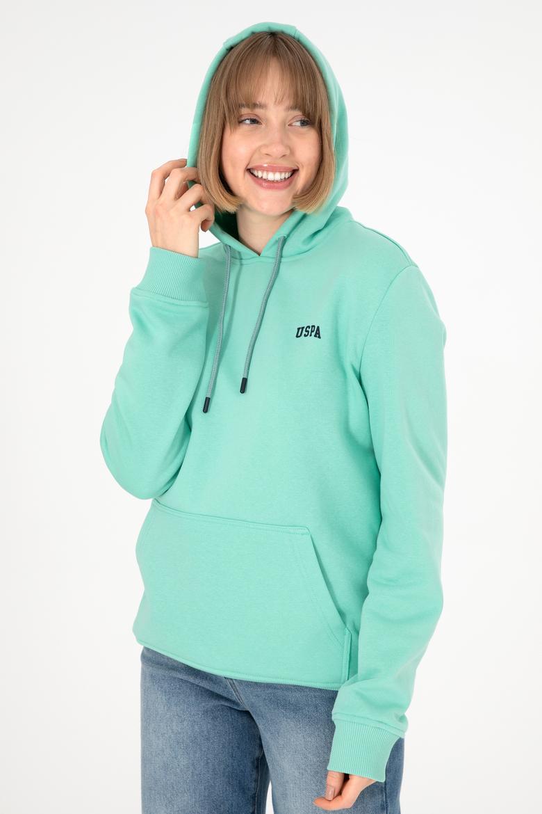 Erkek Kapüşonlu Mint Basic Şardonlu Sweatshirt - 50295176163