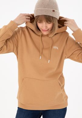 Erkek Kapüşonlu Camel Basic Şardonlu Sweatshirt - 50295176023