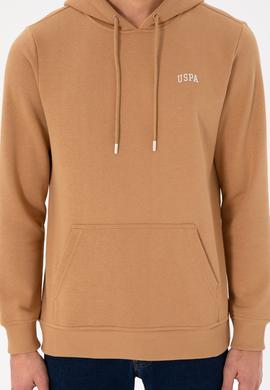 Erkek Kapüşonlu Camel Basic Şardonlu Sweatshirt - 50295176023