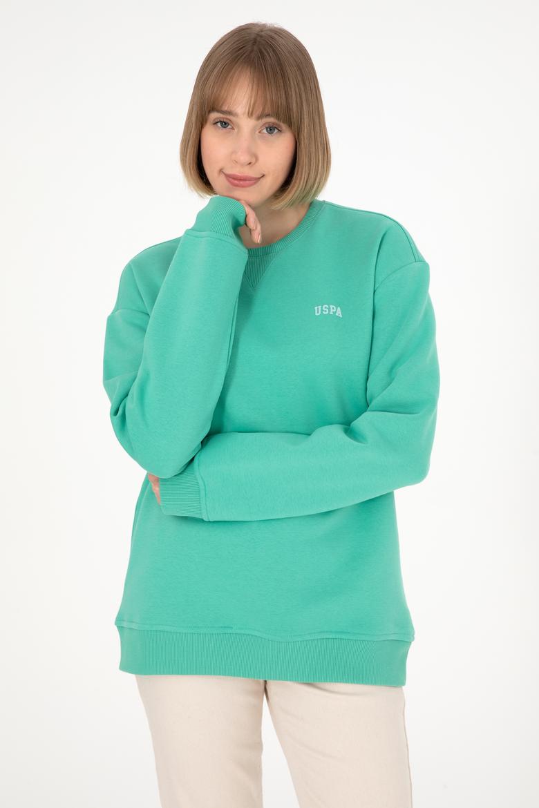 Erkek Bisiklet Yaka Mint Basic Şardonlu Sweatshirt - 50295148203