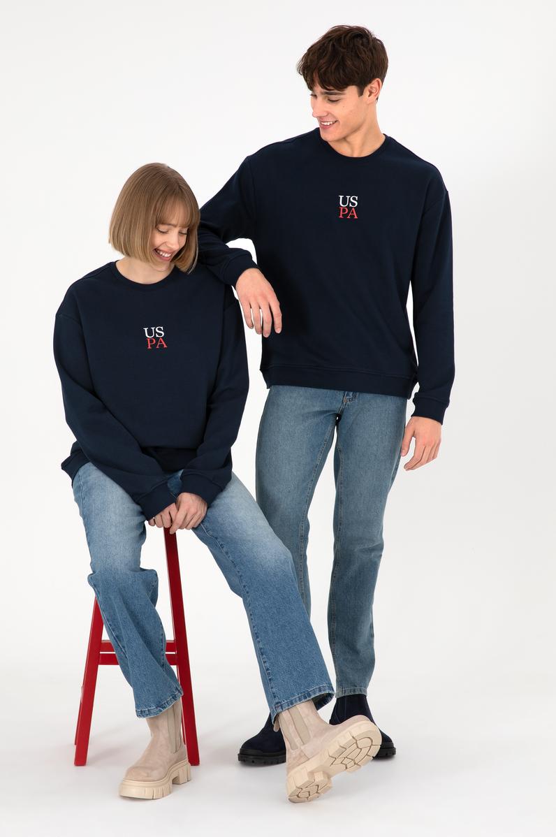 Erkek Lacivert Basic Sweatshirt