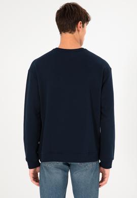 Erkek Lacivert Basic Sweatshirt - 50293420069
