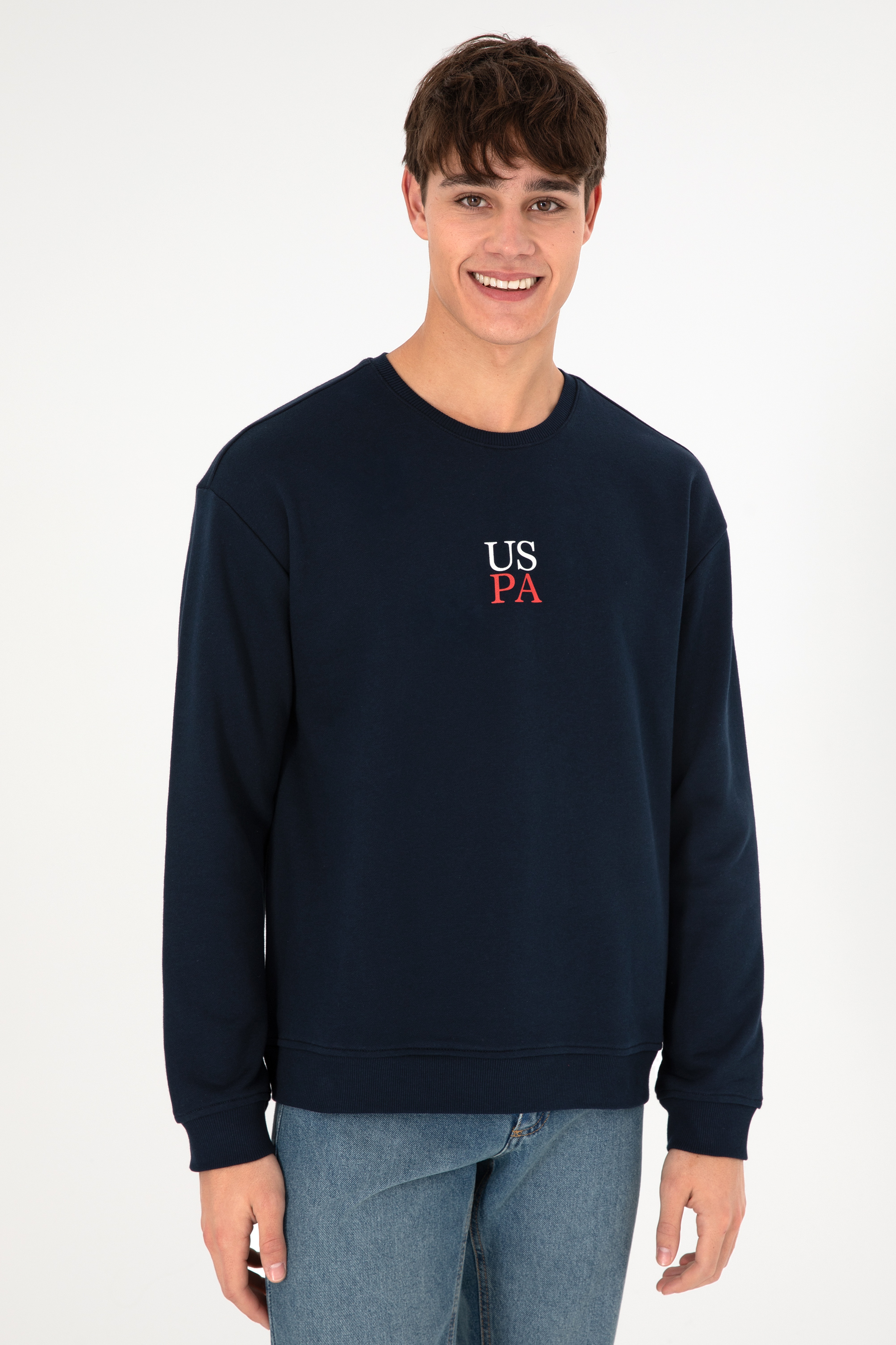 Erkek Lacivert Basic Sweatshirt
