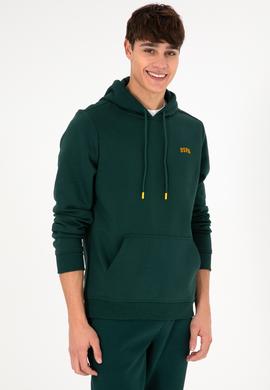 Erkek Koyu Yeşil Basic Sweatshirt - 50295176123