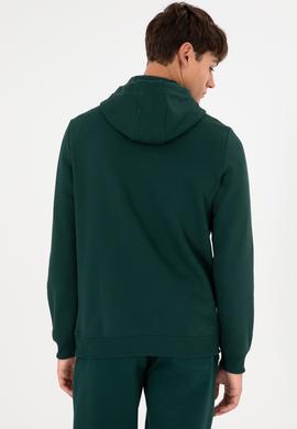 Erkek Koyu Yeşil Basic Sweatshirt - 50295176123
