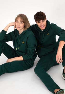 Erkek Koyu Yeşil Basic Sweatshirt - 50295176123