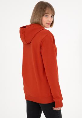 Erkek Regular Fit Kapüşonlu Kiremit Basic Sweatshirt - 50295175026