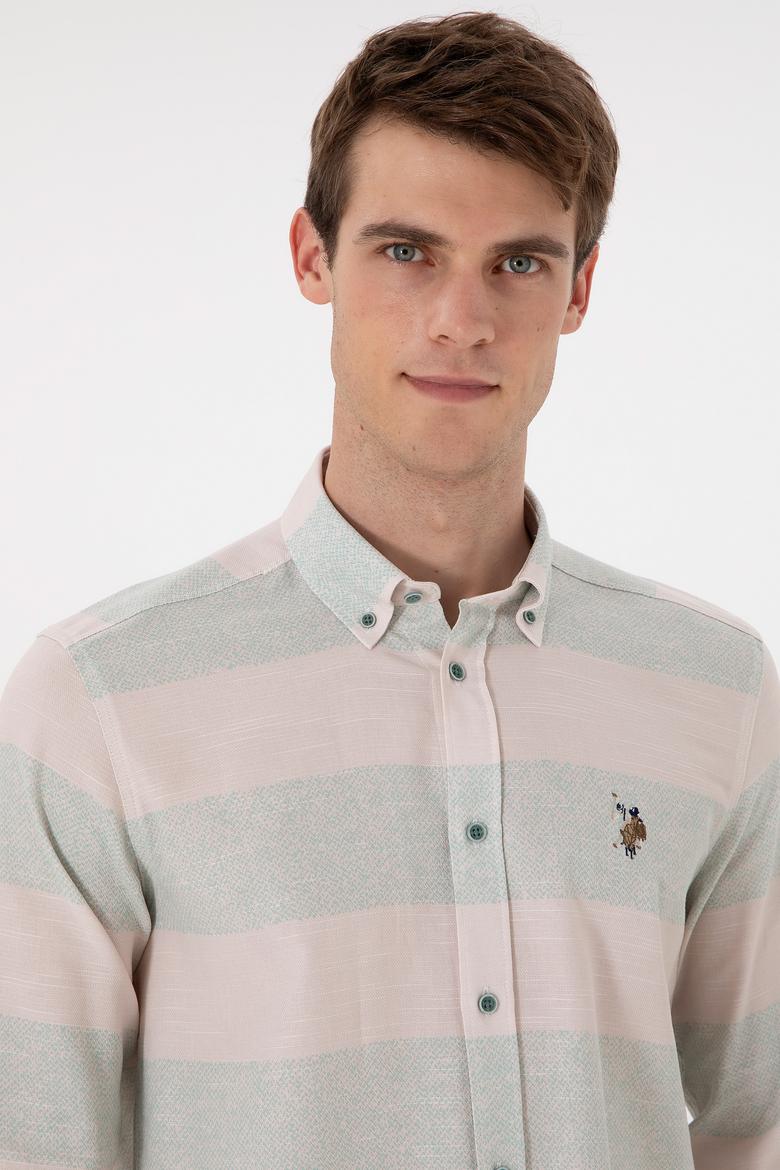 Erkek Mint Uzun Kollu Gömlek - 50291249027