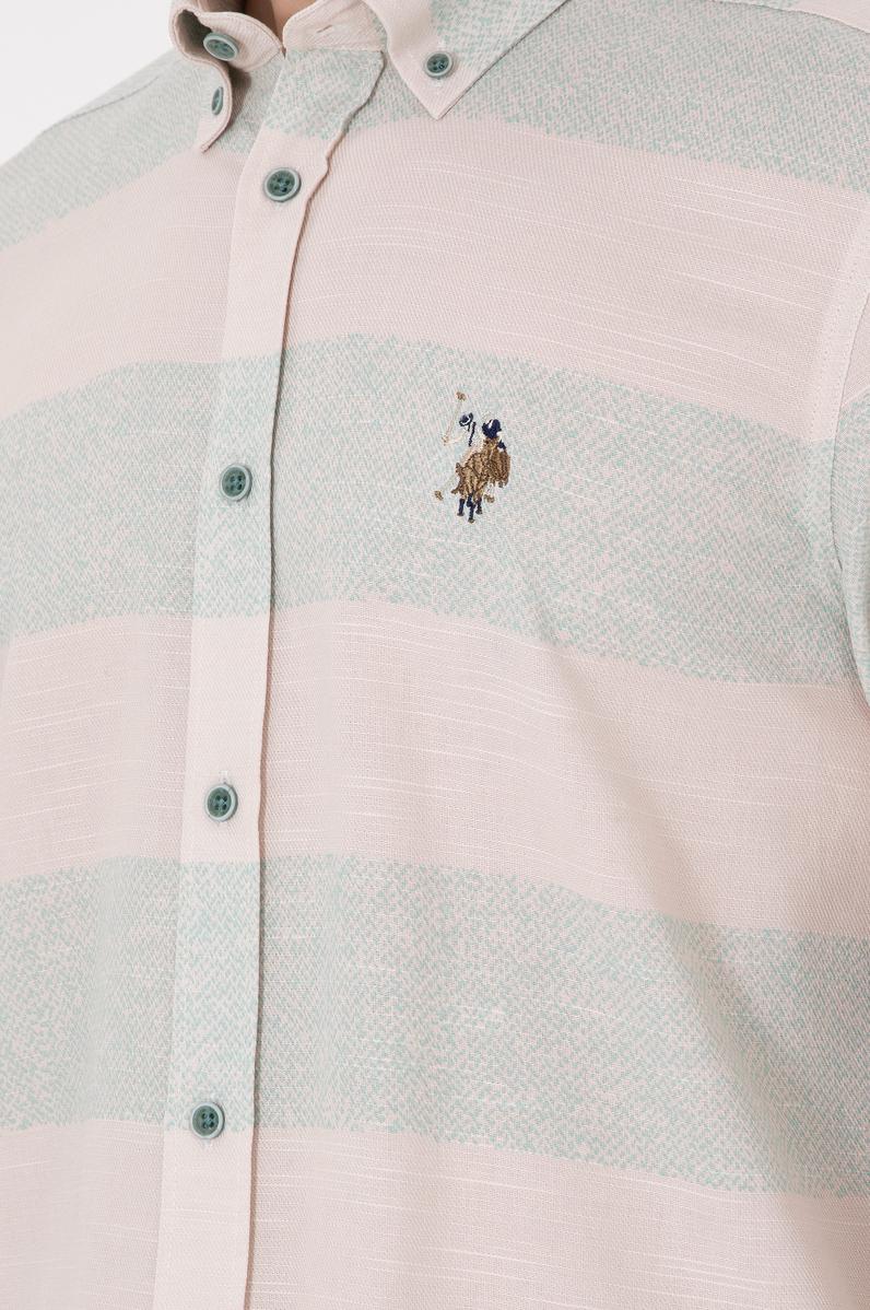 Erkek Mint Uzun Kollu Gömlek