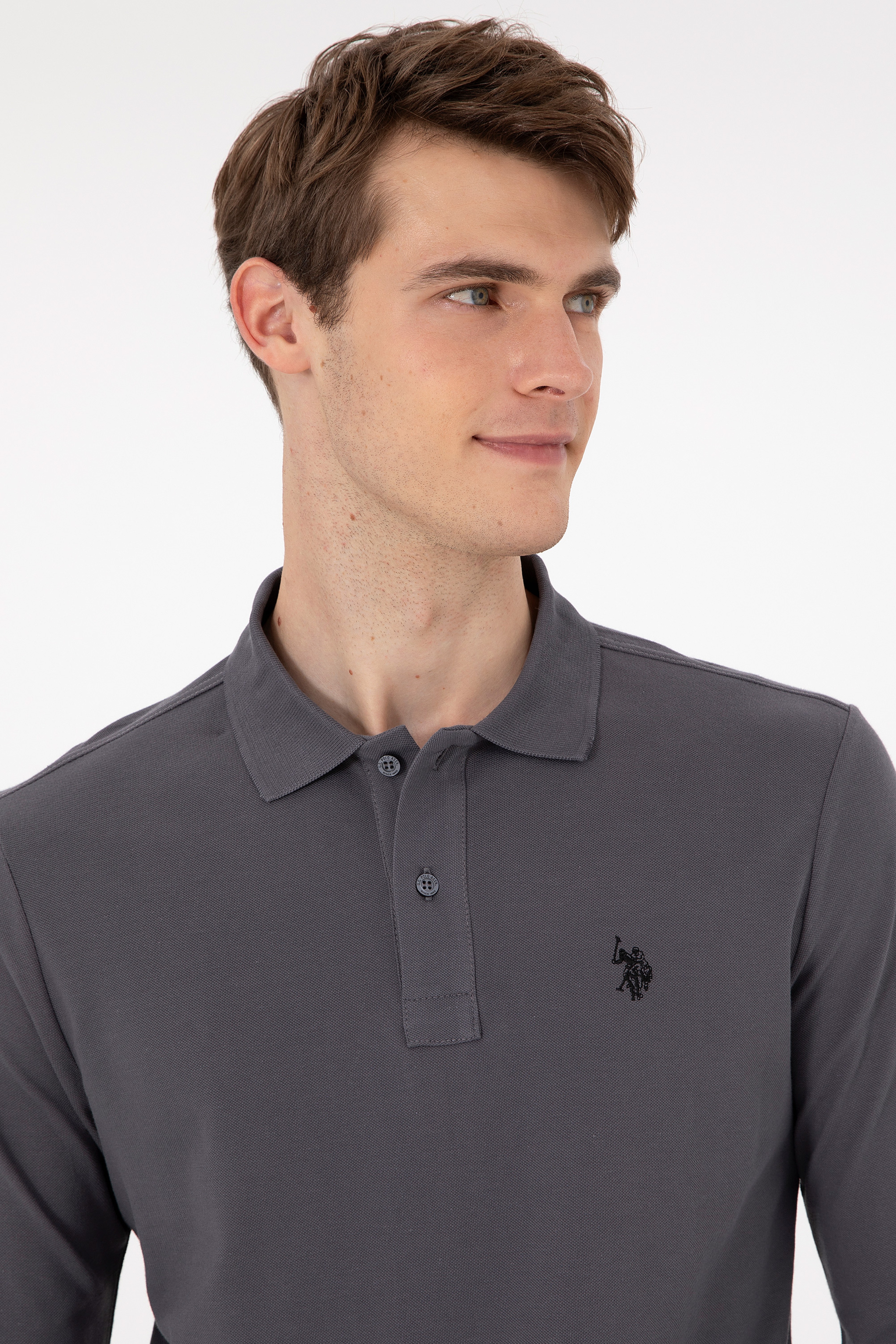 Erkek Antrasit Basic Sweatshirt - Image 2