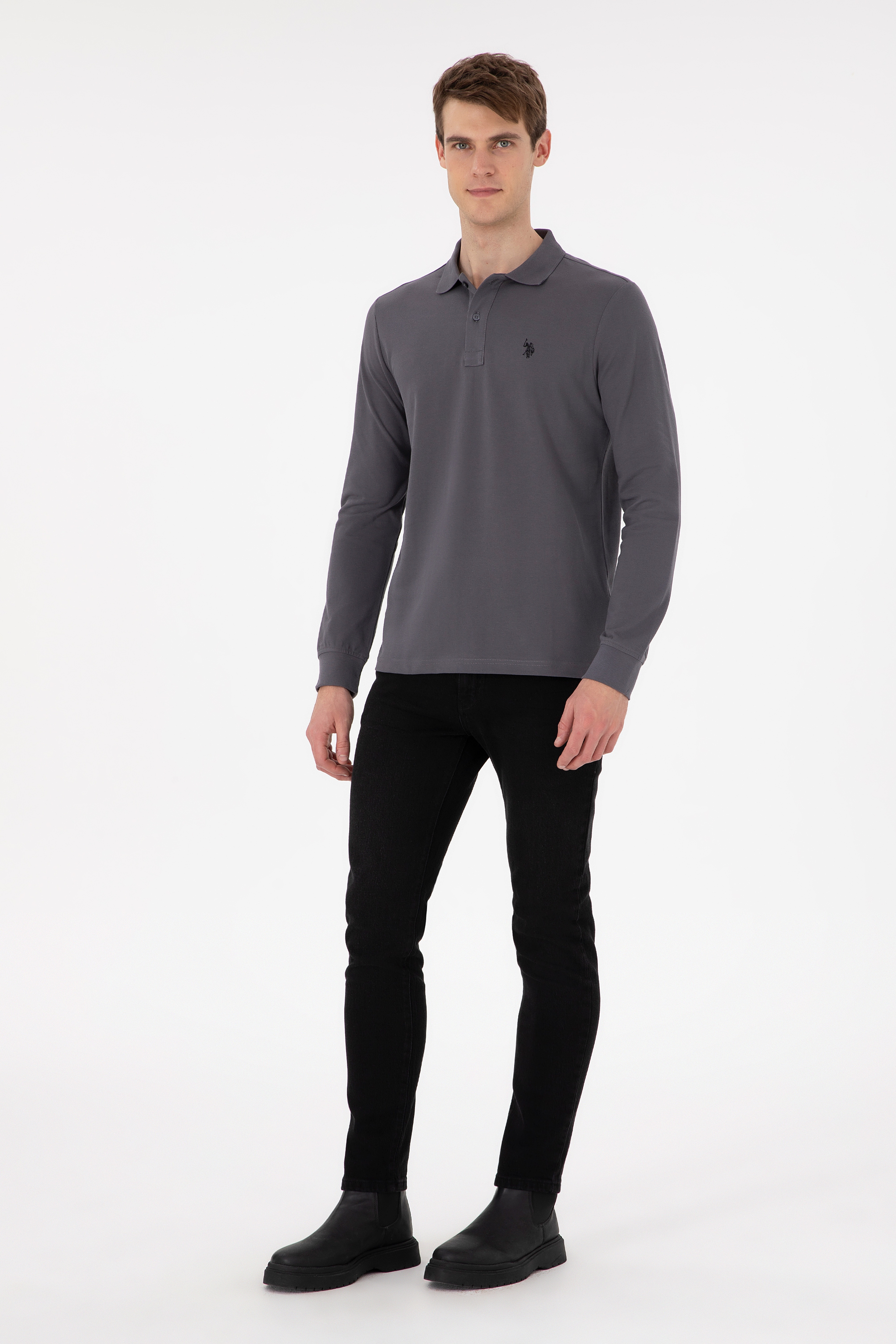 Erkek Antrasit Basic Sweatshirt