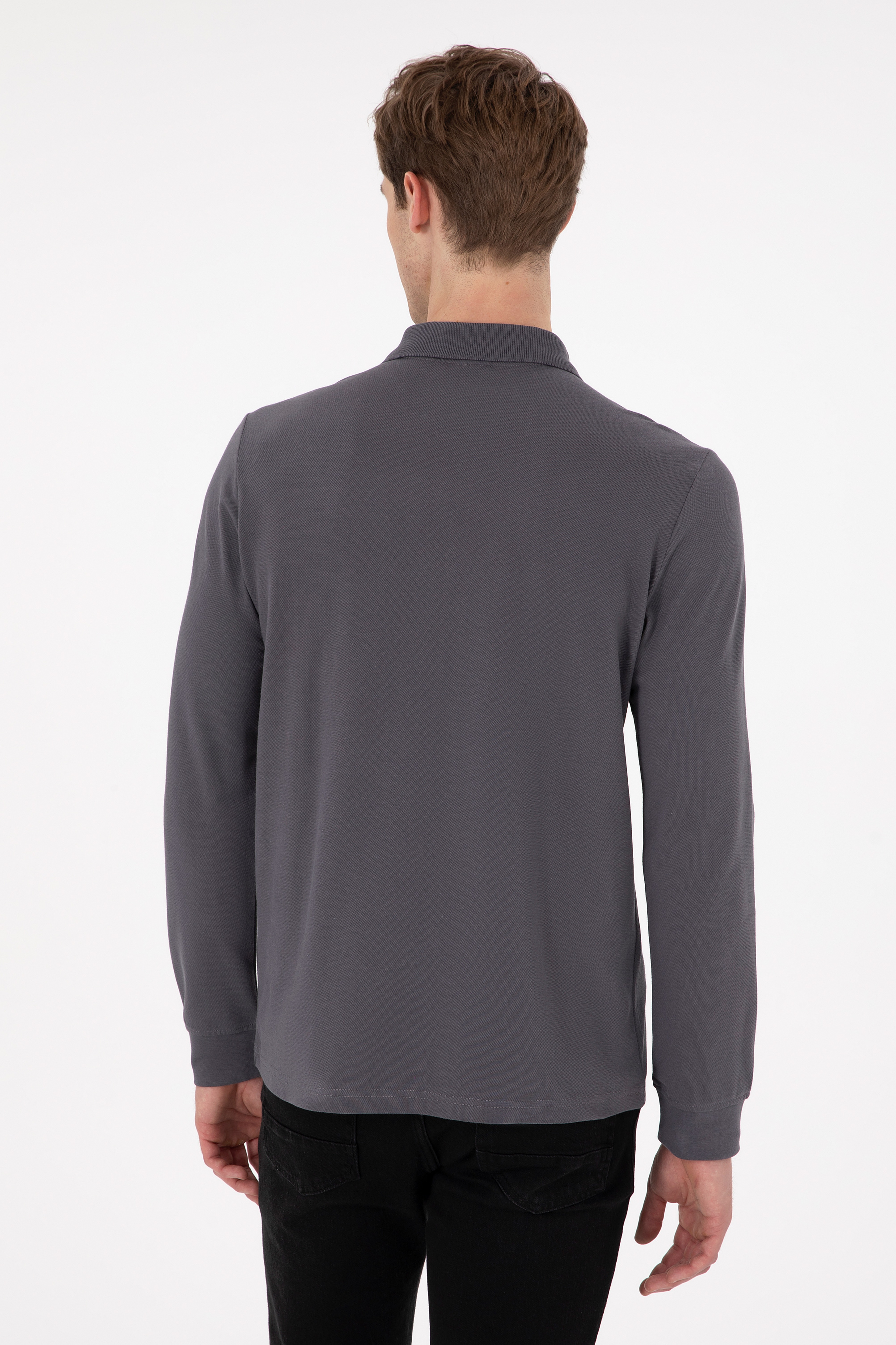 Erkek Antrasit Basic Sweatshirt - Image 5
