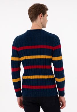 Erkek Regular Fit Bisiklet Yaka Lacivert Kazak - 50293109035