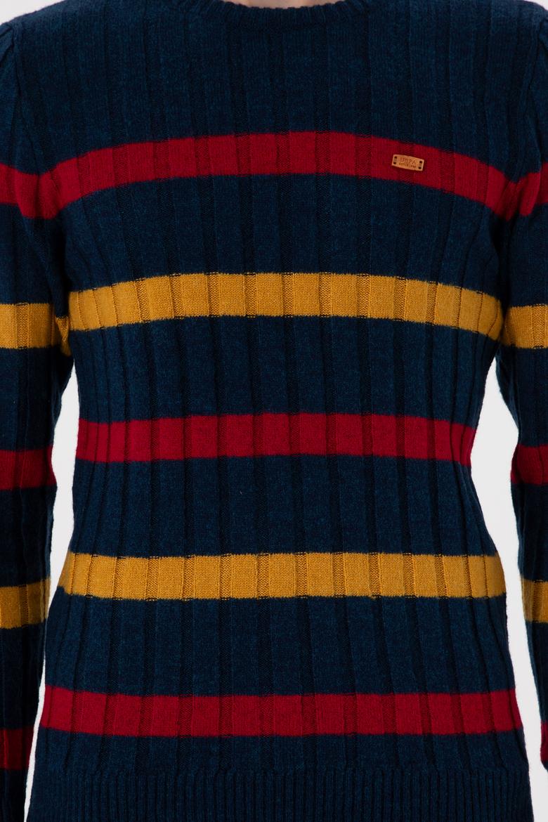 Erkek Regular Fit Bisiklet Yaka Lacivert Kazak - 50293109035