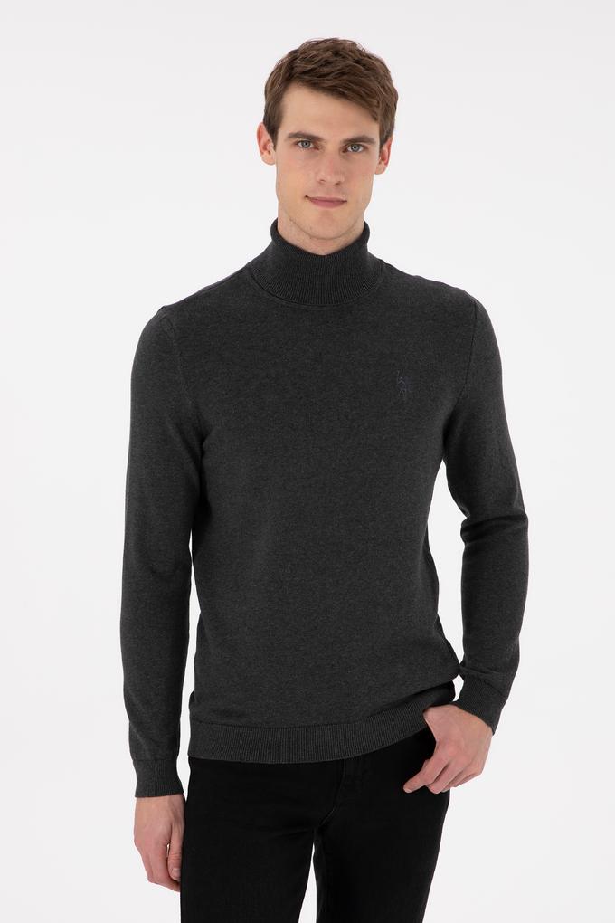 Erkek Antrasit Melanj Basic Kazak