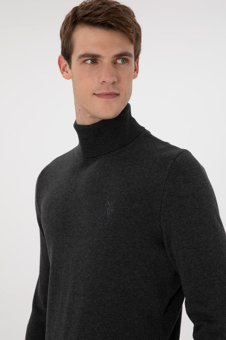 Erkek Antrasit Melanj Basic Kazak - 50294781061