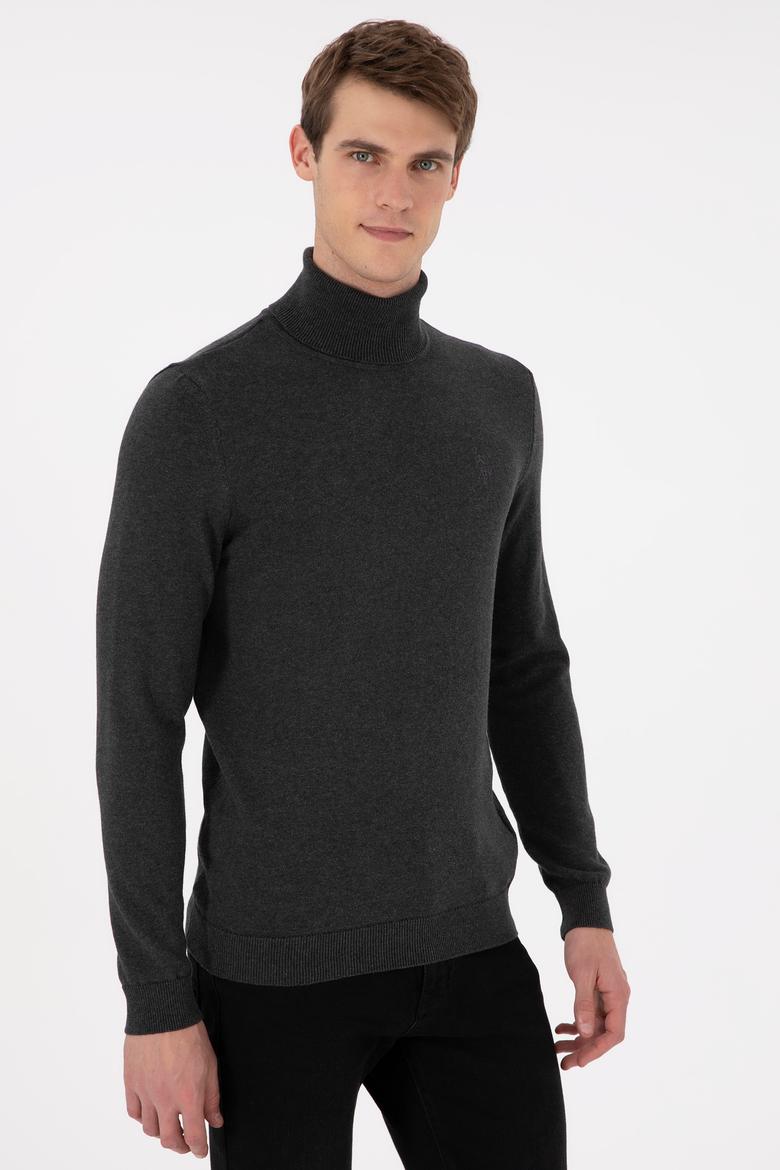 Erkek Antrasit Melanj Basic Kazak - 50294781061