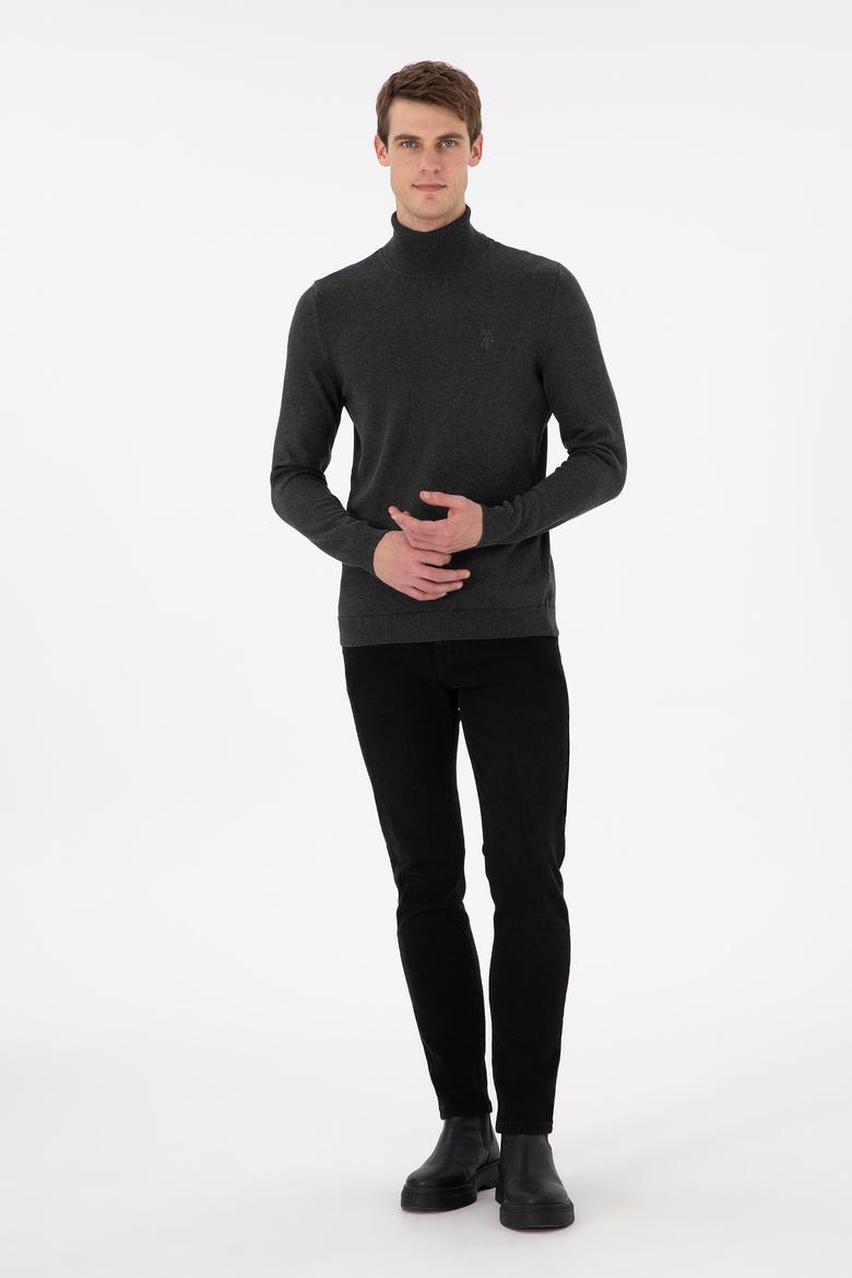 Erkek Antrasit Melanj Basic Kazak - 50294781061