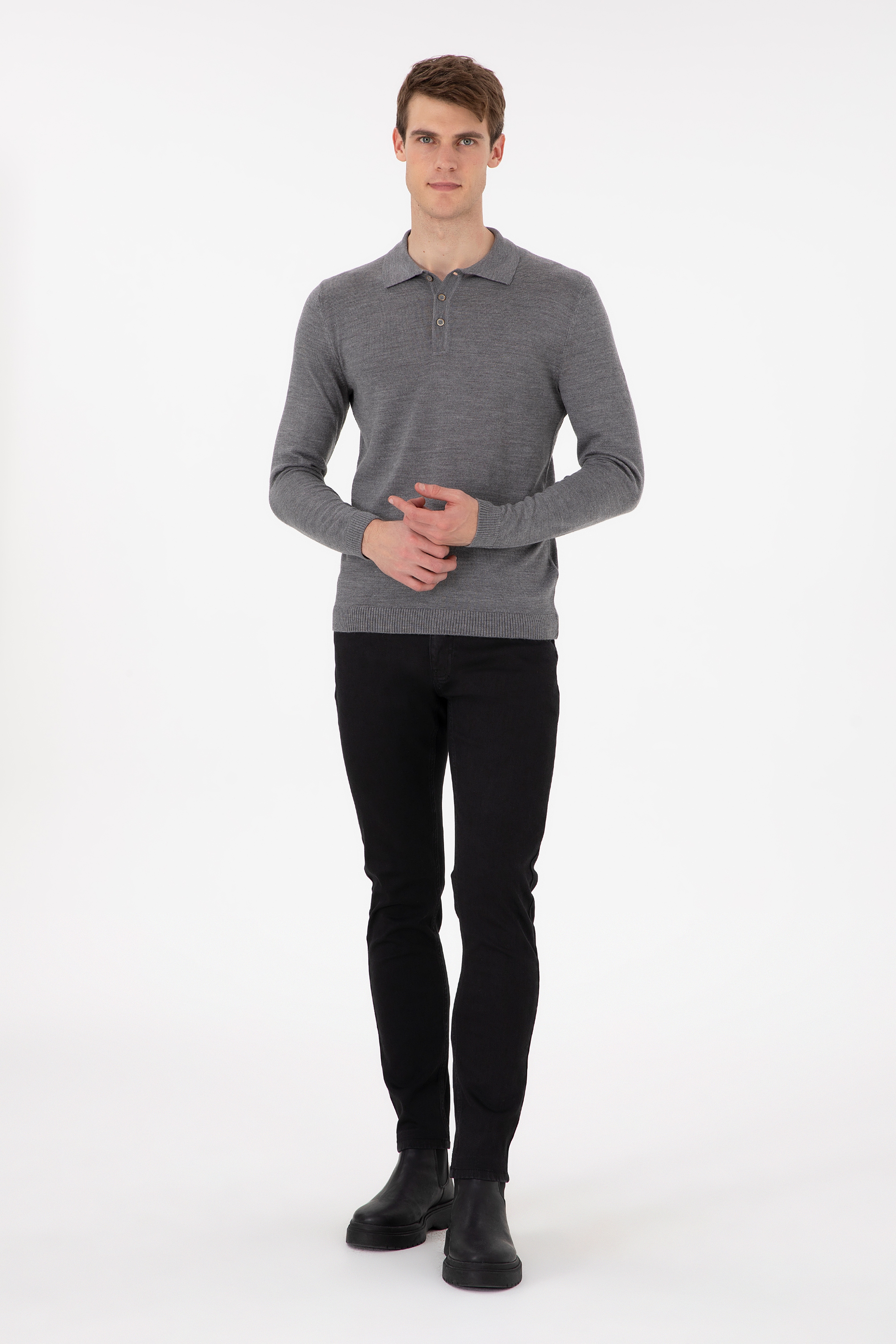 Erkek Antrasit Jean Pantolon - Image 3