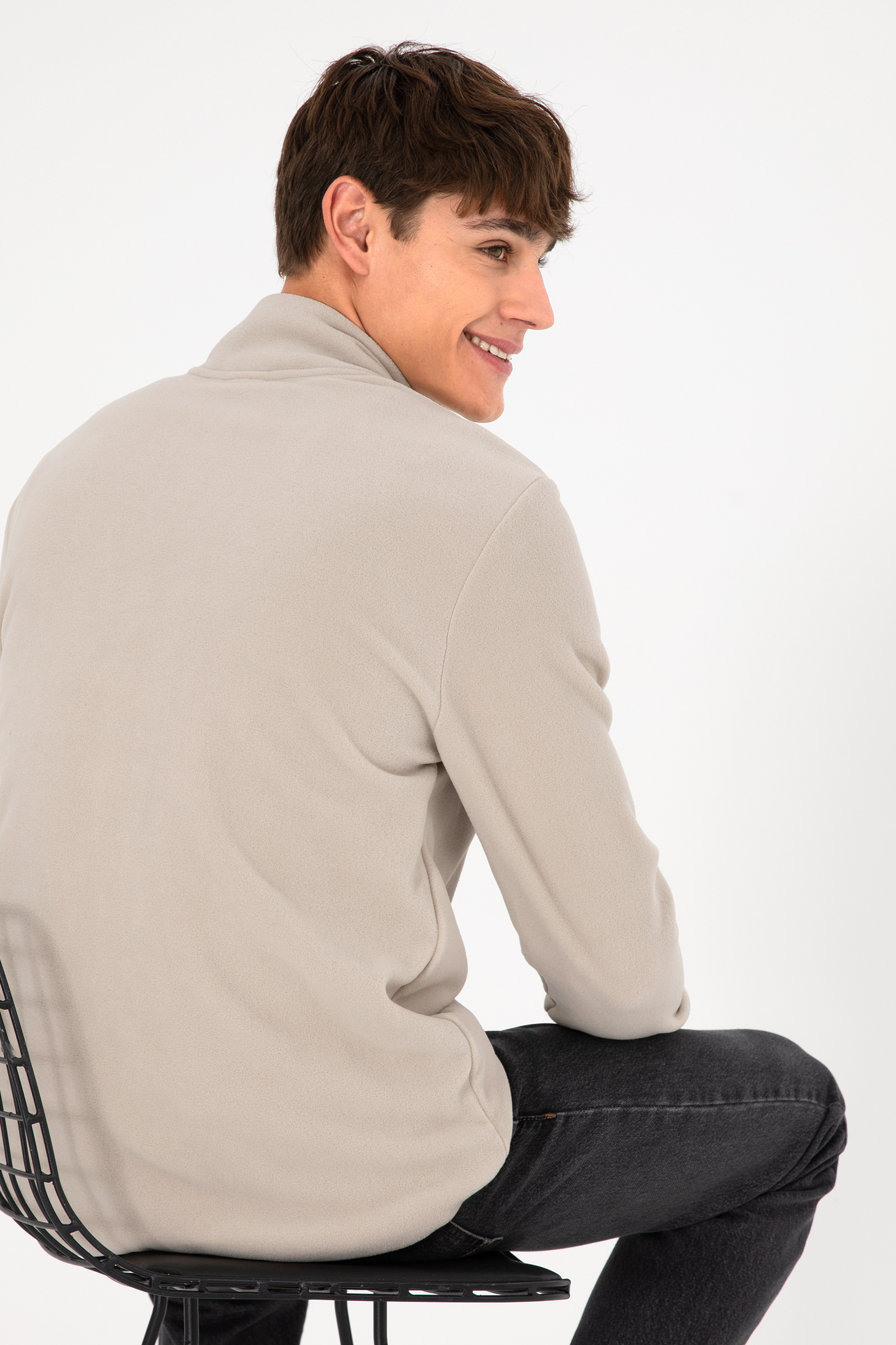 Erkek Taş Basic Sweatshirt