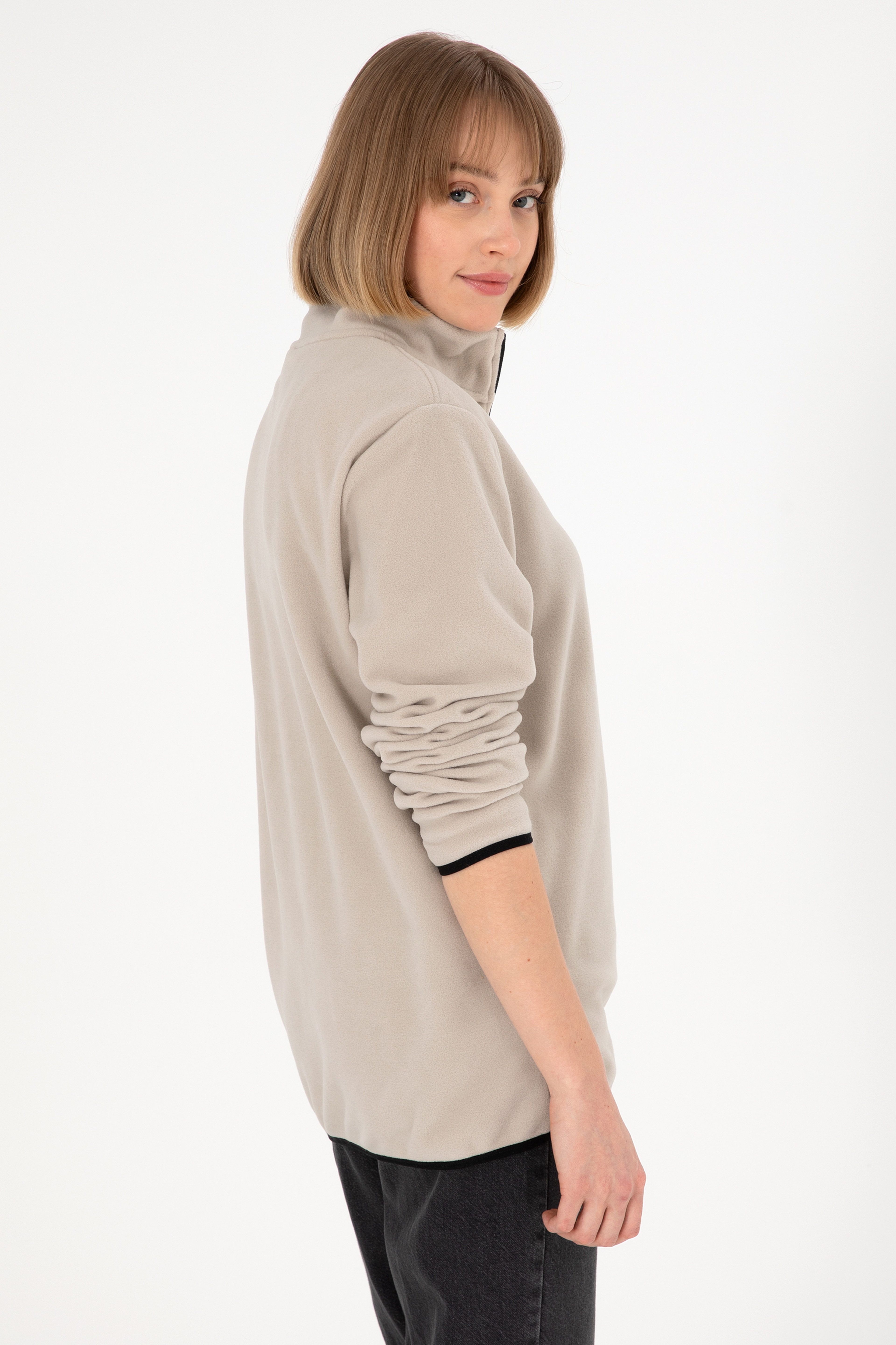 Erkek Taş Basic Sweatshirt - Image 4