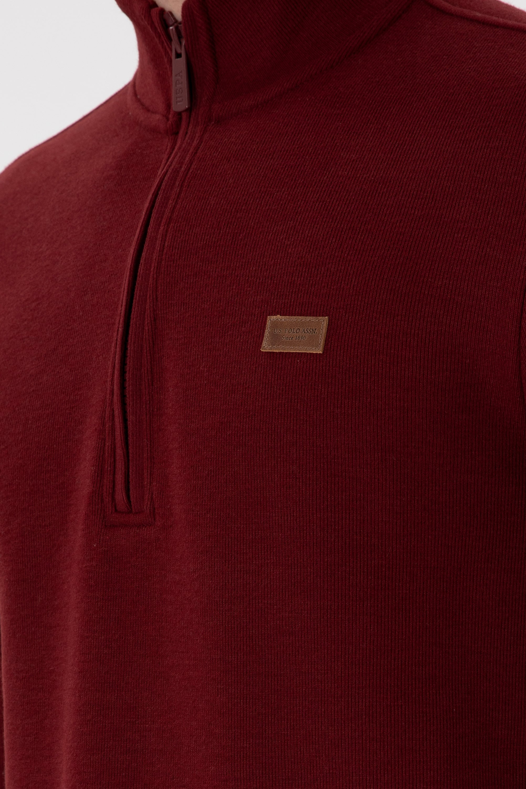 Erkek Bordo Basic Sweatshirt