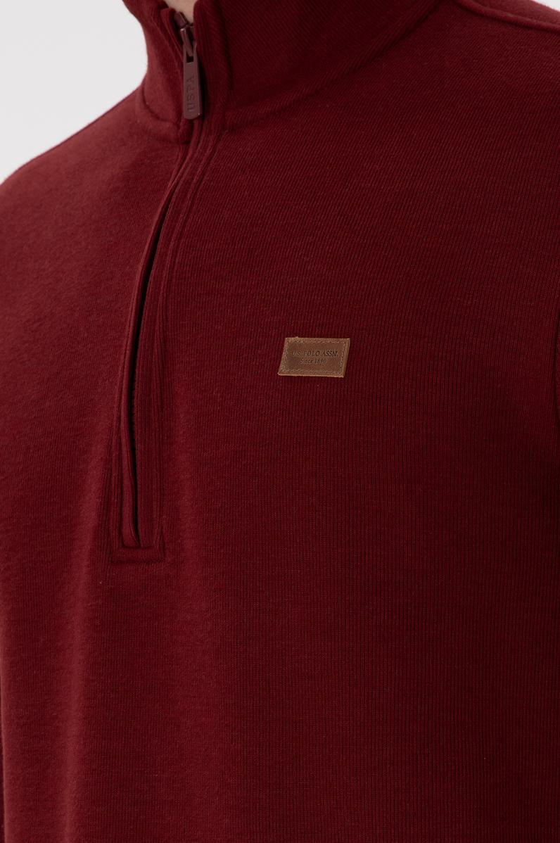 Erkek Bordo Basic Sweatshirt