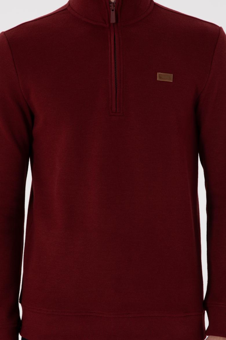Erkek Bordo Basic Sweatshirt - 50298243051