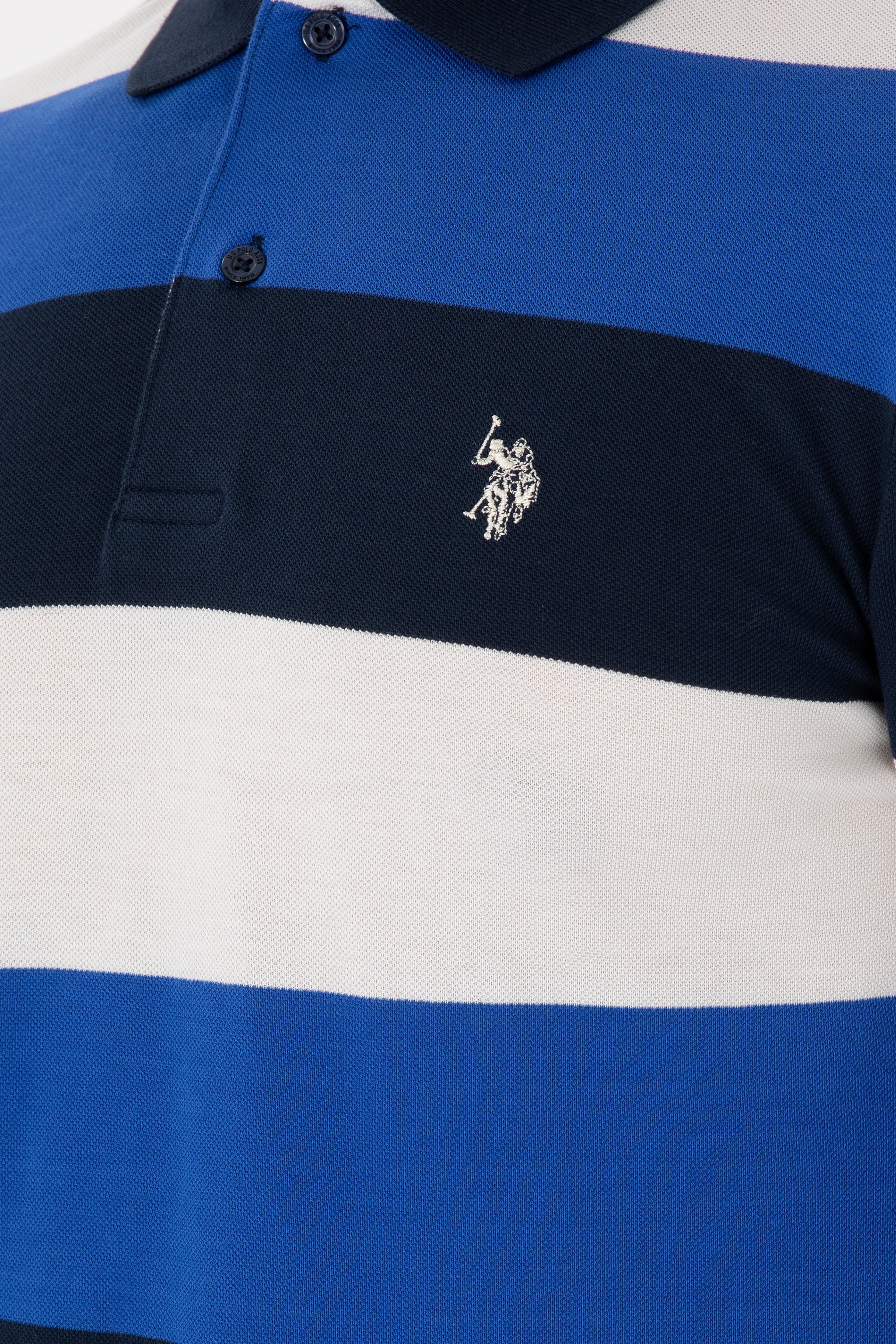 Erkek Regular Fit Polo Yaka Saks Sweatshirt - Image 7