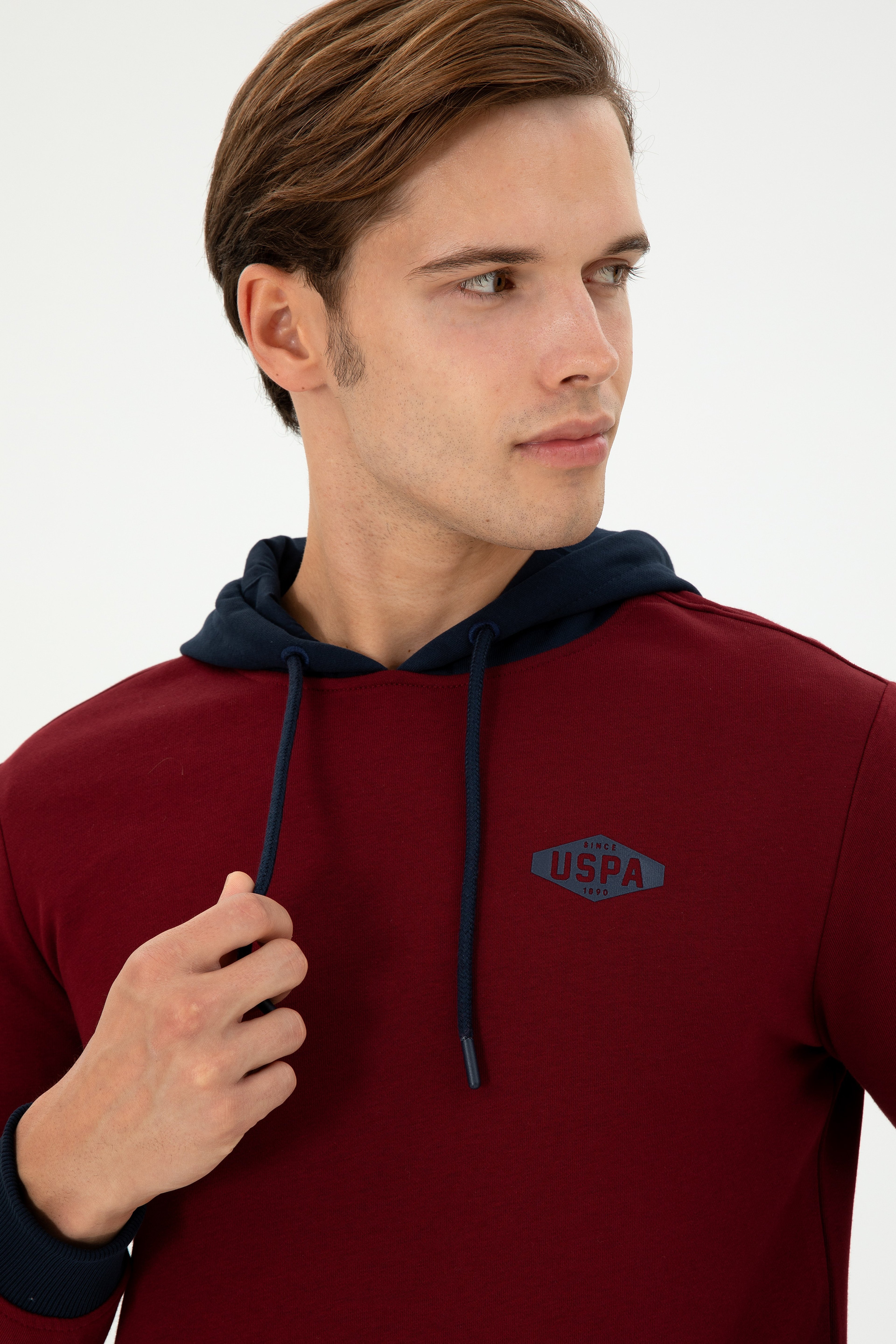 Erkek Bordo Sweatshirt - Image 2