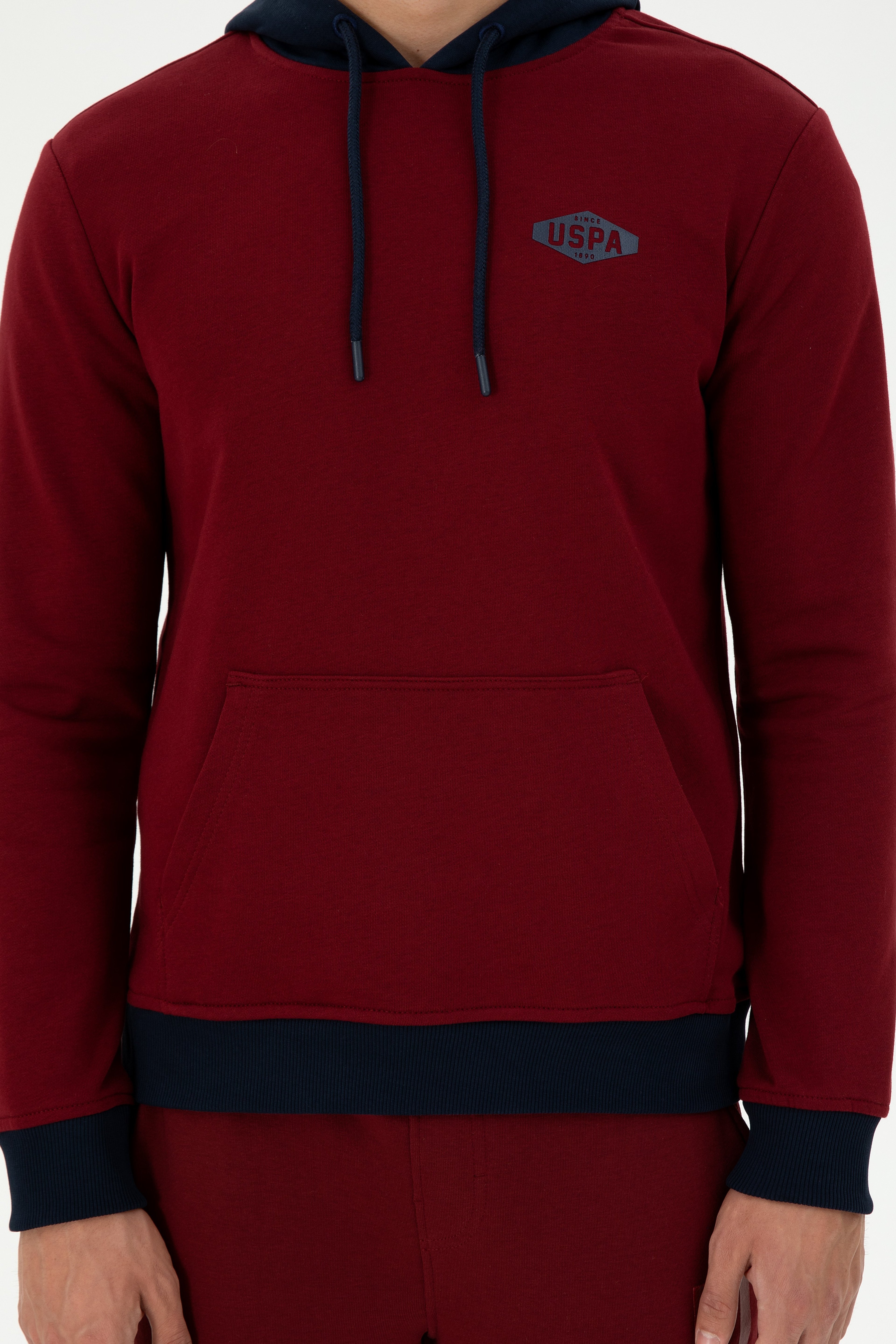 Erkek Bordo Sweatshirt - Image 6