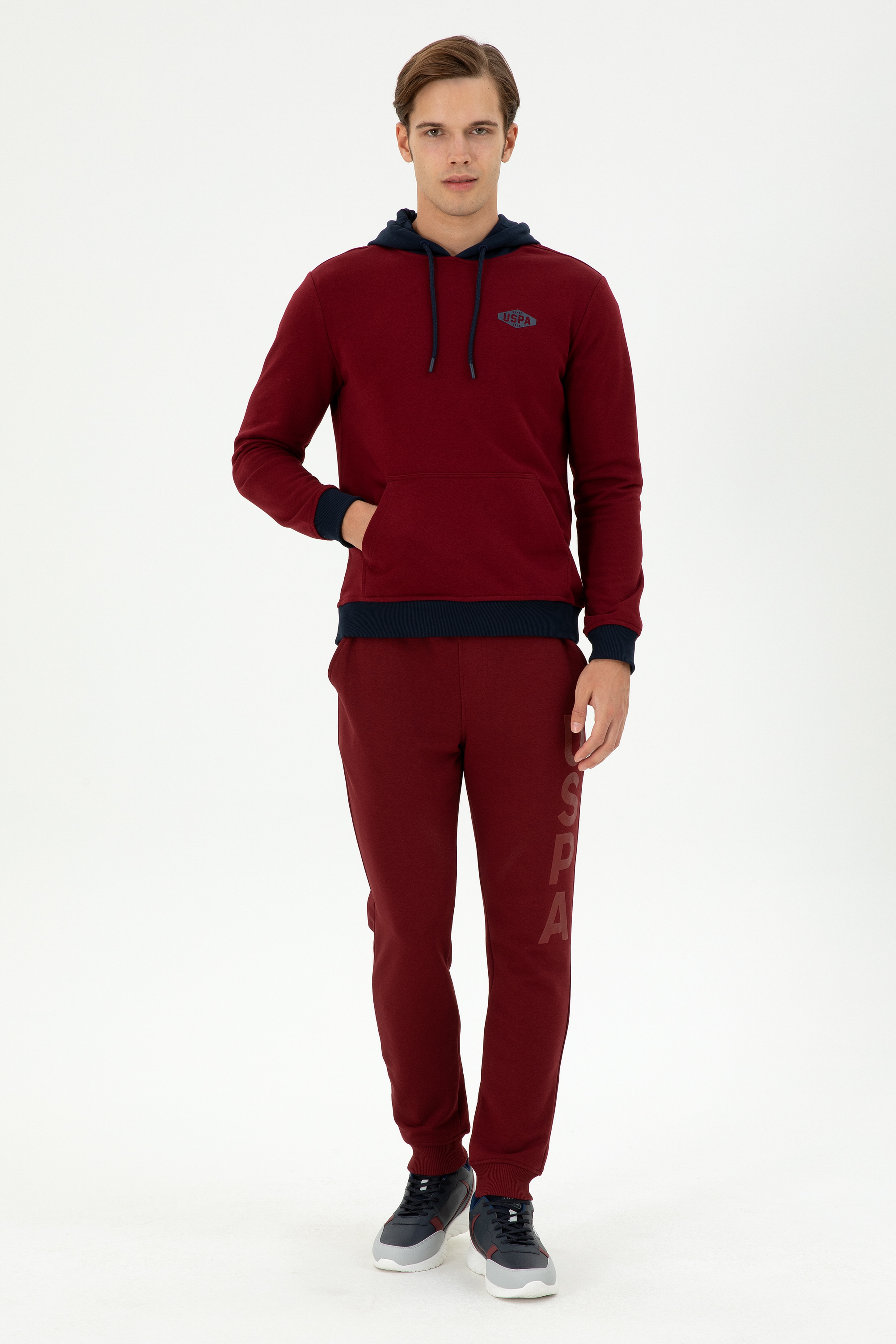Erkek Bordo Sweatshirt - Image 4