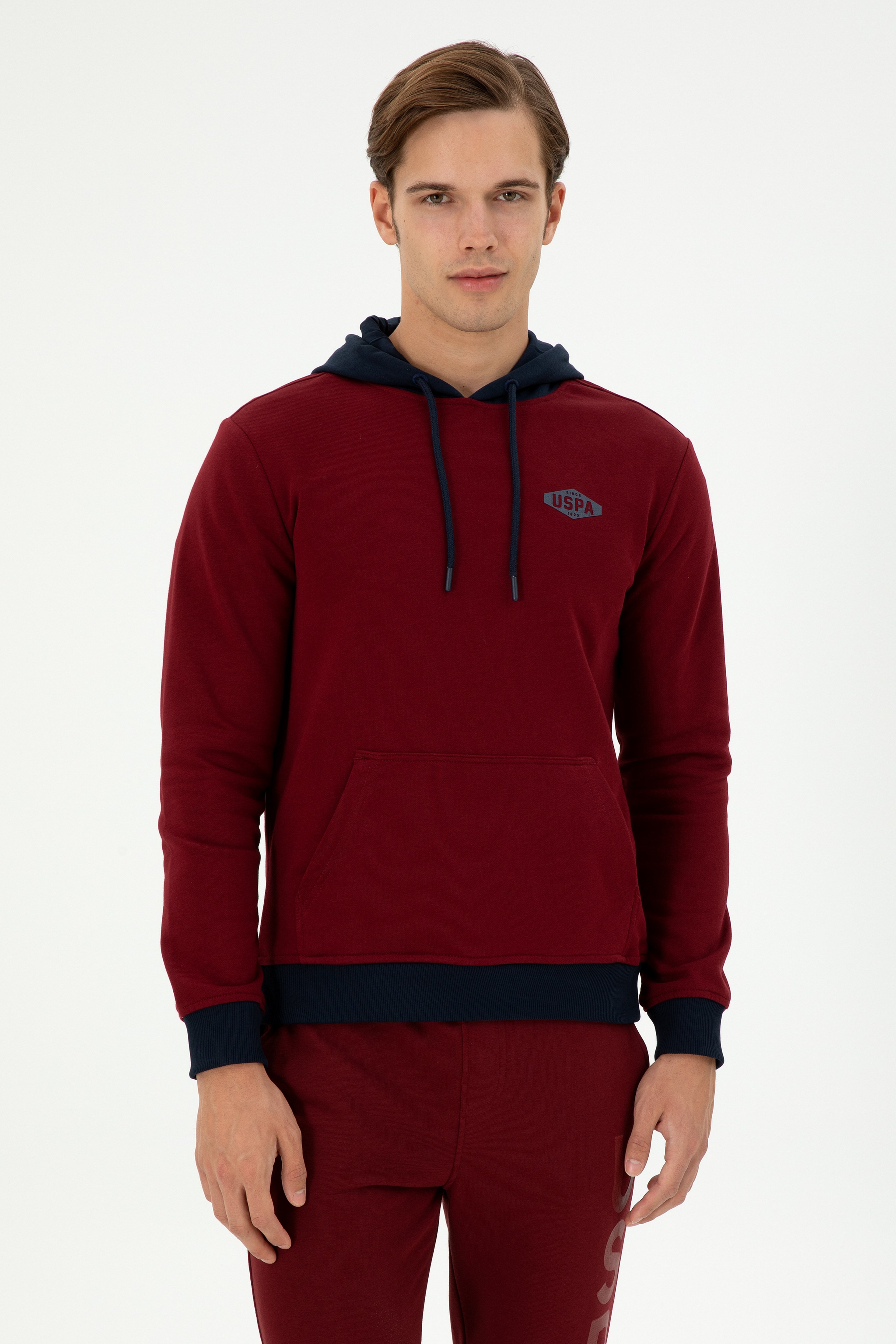 Erkek Bordo Sweatshirt - Image 1