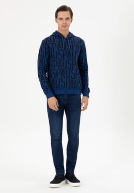 Erkek İndigo Sweatshirt - 50293445009