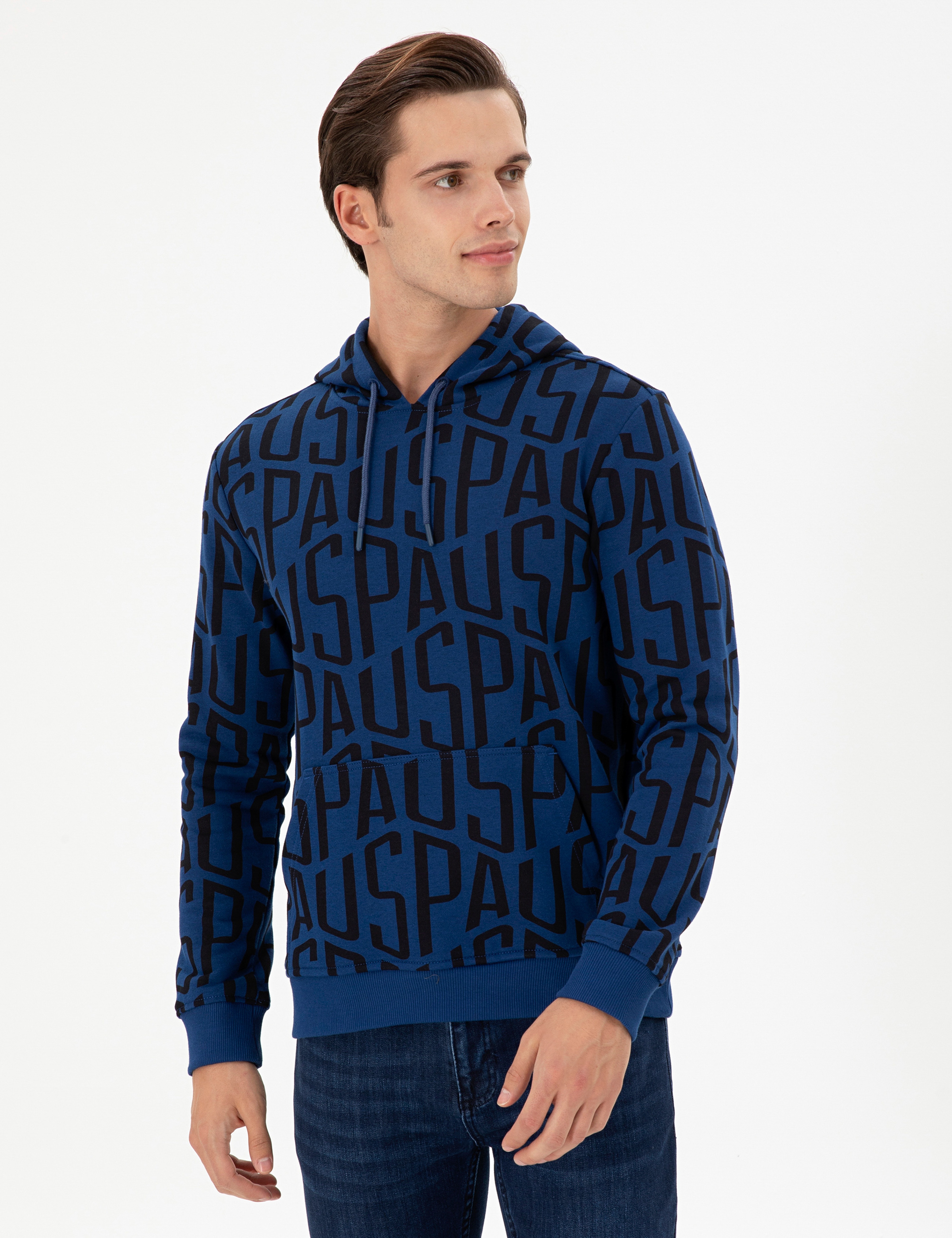 Erkek İndigo Sweatshirt - Image 1