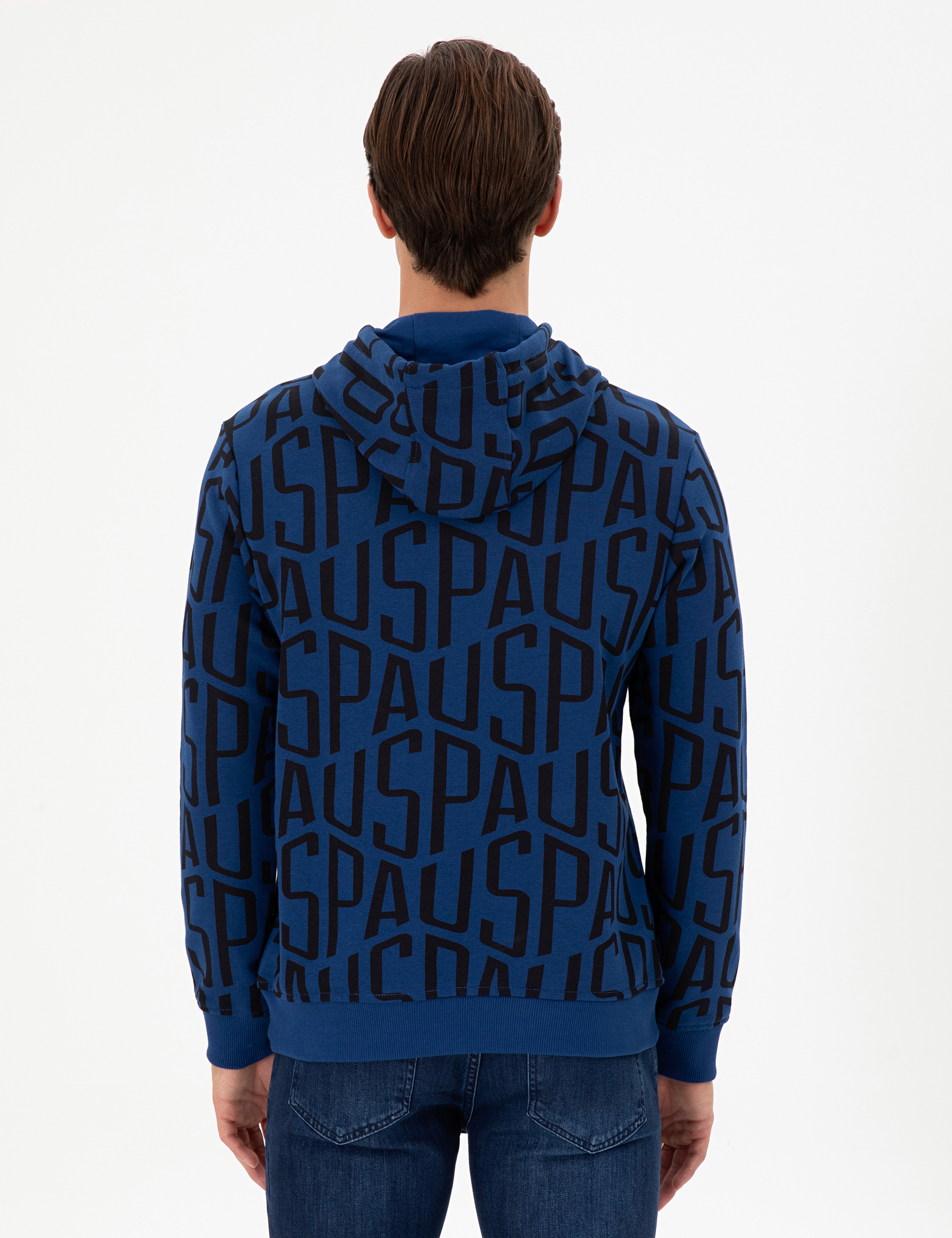 Erkek İndigo Sweatshirt - Image 5