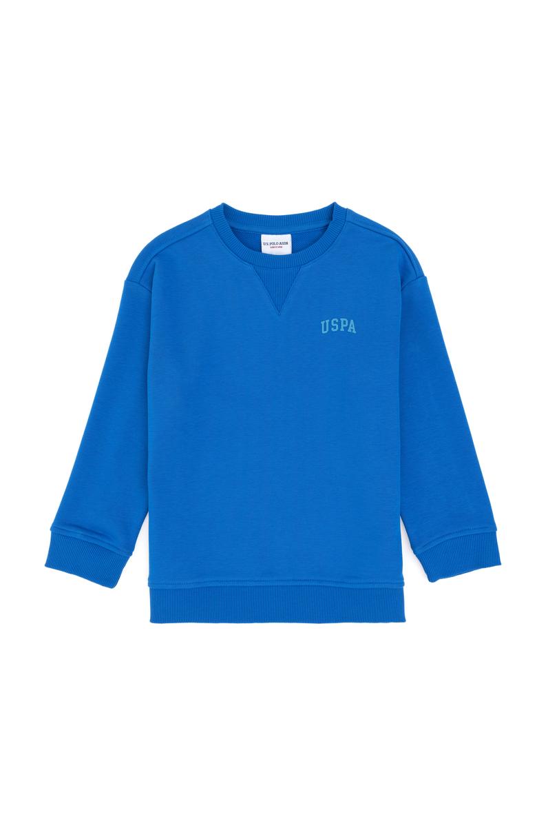 Erkek Çocuk Kobalt Mavi Basic Sweatshirt