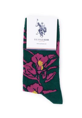 Kadın Koyu Yeşil Çorap - 50295768001