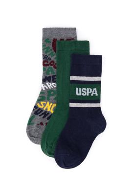 Erkek Çocuk Gri Melanj Çorap - 50295782002