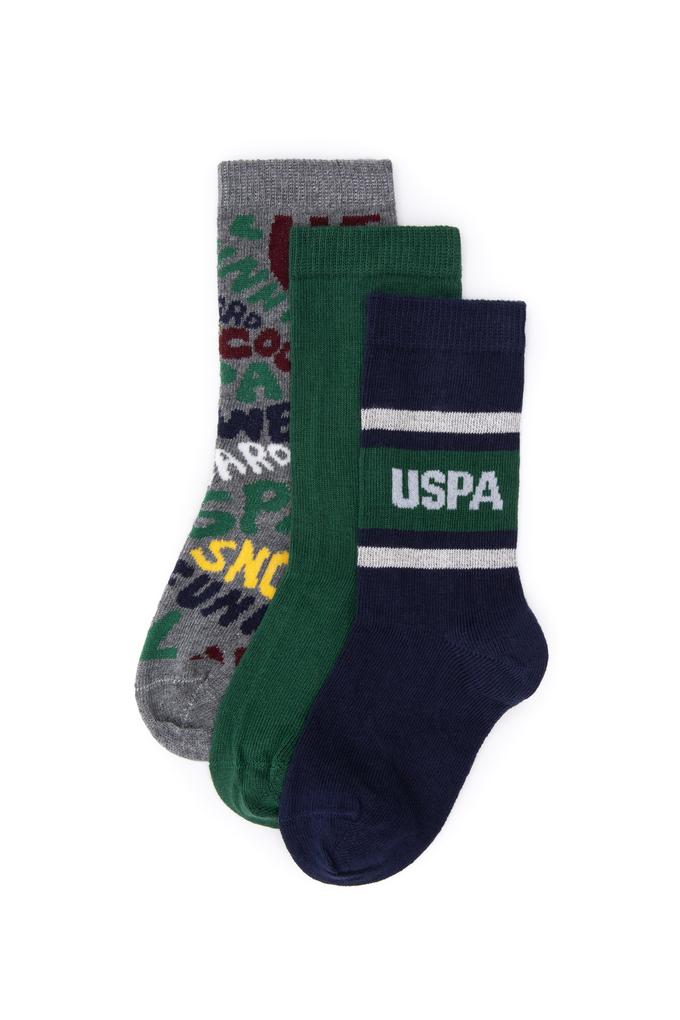 Erkek Çocuk Gri Melanj Çorap