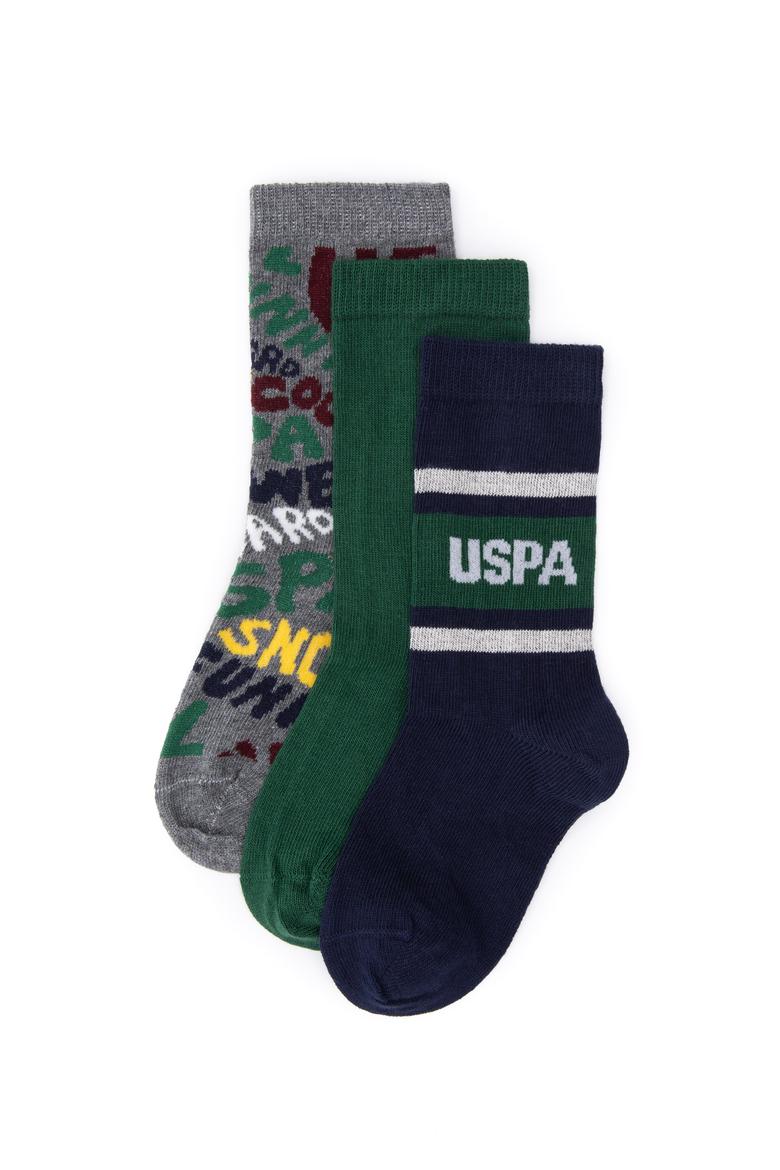 Erkek Çocuk Gri Melanj Çorap